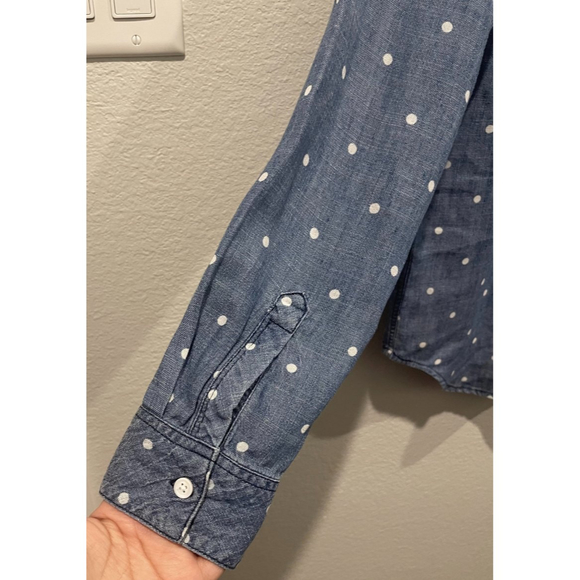 RAILS Blue Polka Dot Button Up Shirt - Picture 4 of 5
